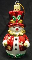 GLASS IRISH SNOWMAN ORN 3 PC SET